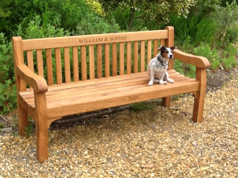 Traditional hand crafted Oak Garden / Park bench seat - Image 7